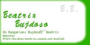 beatrix bujdoso business card